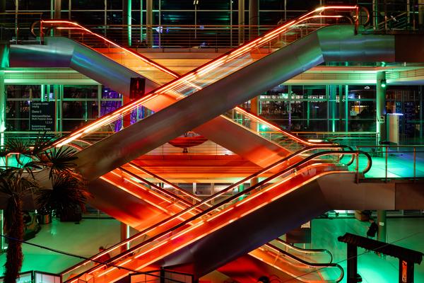 Red Escalators in the Night